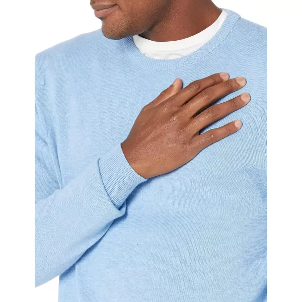 imageAmazon Essentials Mens Crewneck Sweater Available in Big ampamp TallLight Blue Heather