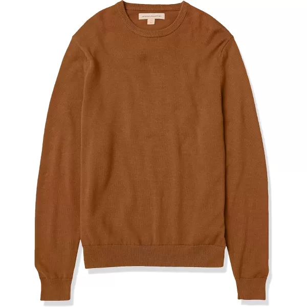 imageAmazon Essentials Mens Crewneck Sweater Available in Big ampamp TallToffee Brown