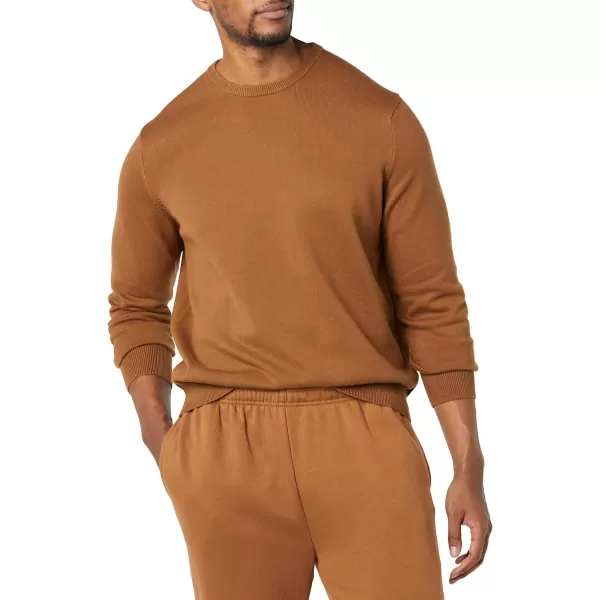 imageAmazon Essentials Mens Crewneck Sweater Available in Big ampamp TallToffee Brown