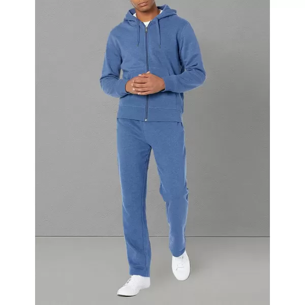 imageAmazon Essentials Mens Fleece Open Bottom Sweatpant Available in Big ampamp TallBlue Heather