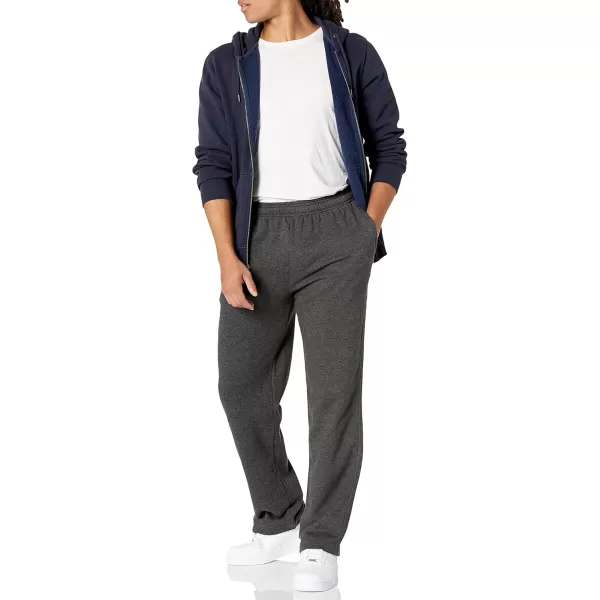 imageAmazon Essentials Mens Fleece Open Bottom Sweatpant Available in Big ampamp TallCharcoal Heather