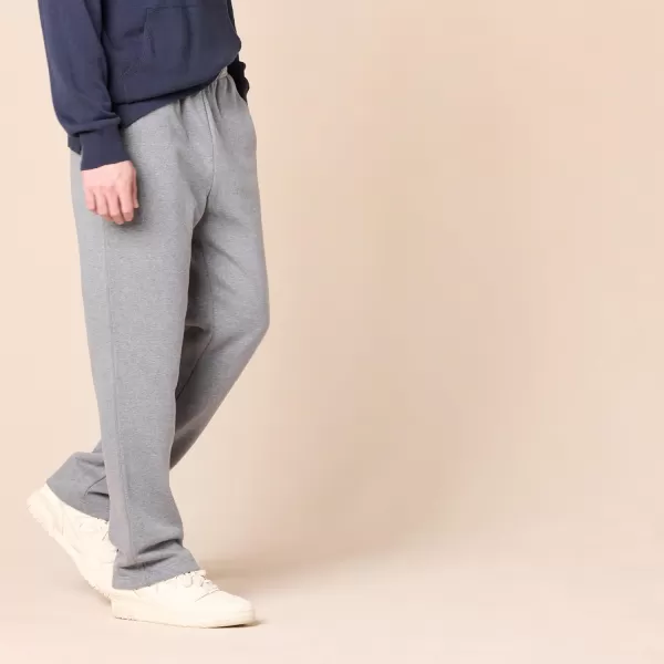 imageAmazon Essentials Mens Fleece Open Bottom Sweatpant Available in Big ampamp TallLight Grey Heather