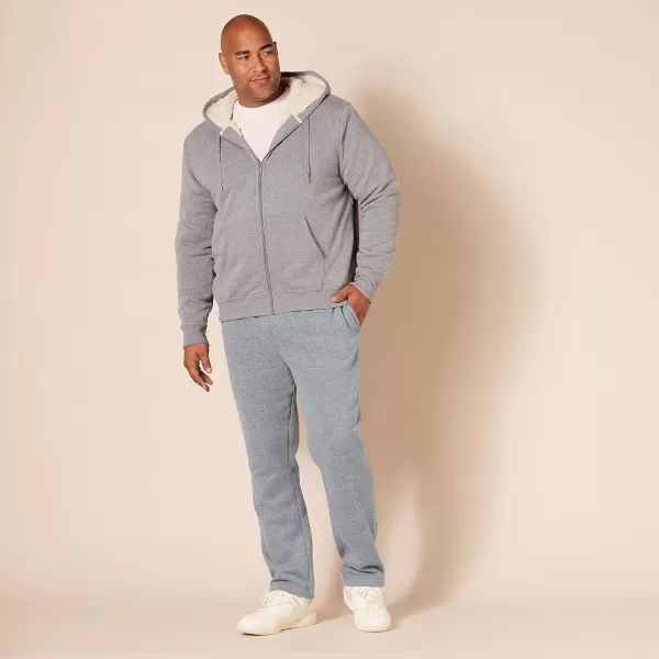 imageAmazon Essentials Mens Fleece Open Bottom Sweatpant Available in Big ampamp TallLight Grey Heather