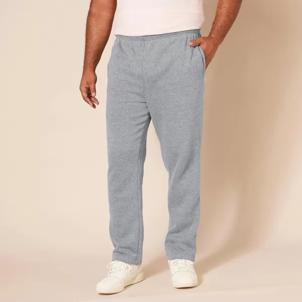 imageAmazon Essentials Mens Fleece Open Bottom Sweatpant Available in Big ampamp TallLight Grey Heather