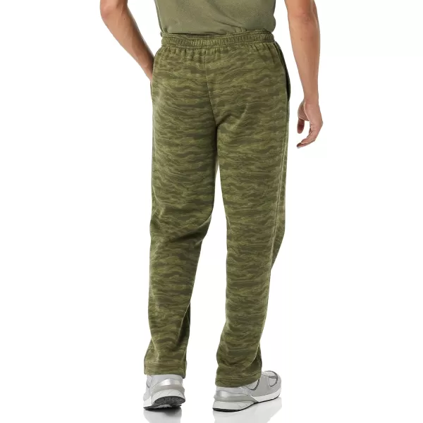 imageAmazon Essentials Mens Fleece Open Bottom Sweatpant Available in Big ampamp TallMilitary Green Abstract Camo