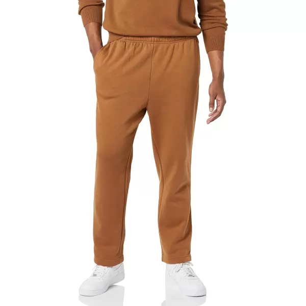 imageAmazon Essentials Mens Fleece Open Bottom Sweatpant Available in Big ampamp TallToffee Brown