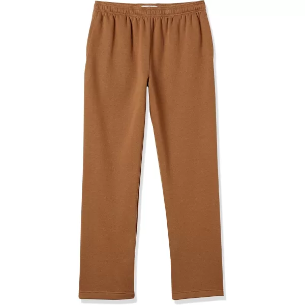 imageAmazon Essentials Mens Fleece Open Bottom Sweatpant Available in Big ampamp TallToffee Brown