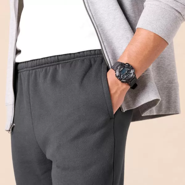 imageAmazon Essentials Mens Fleece Open Bottom Sweatpant Available in Big ampamp TallWashed Black