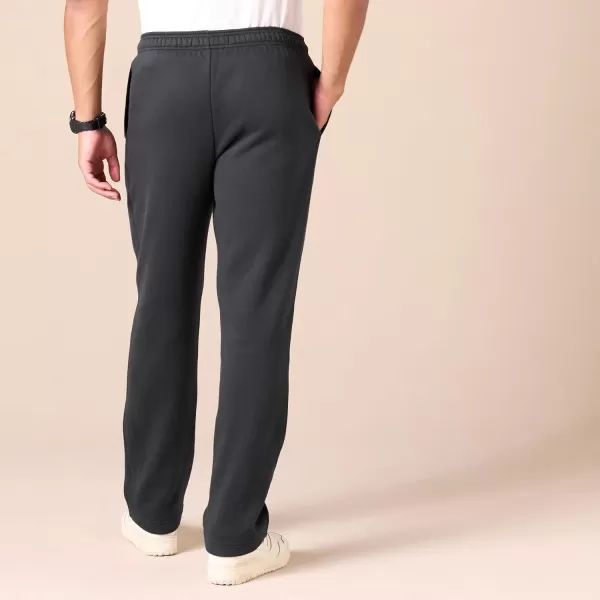 imageAmazon Essentials Mens Fleece Open Bottom Sweatpant Available in Big ampamp TallWashed Black