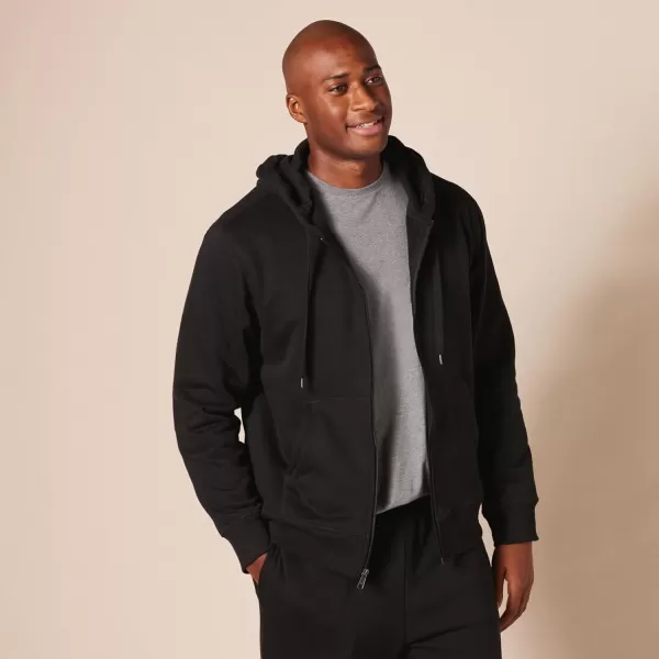 imageAmazon Essentials Mens FullZip Fleece Hoodie Available in Big ampamp TallBlack