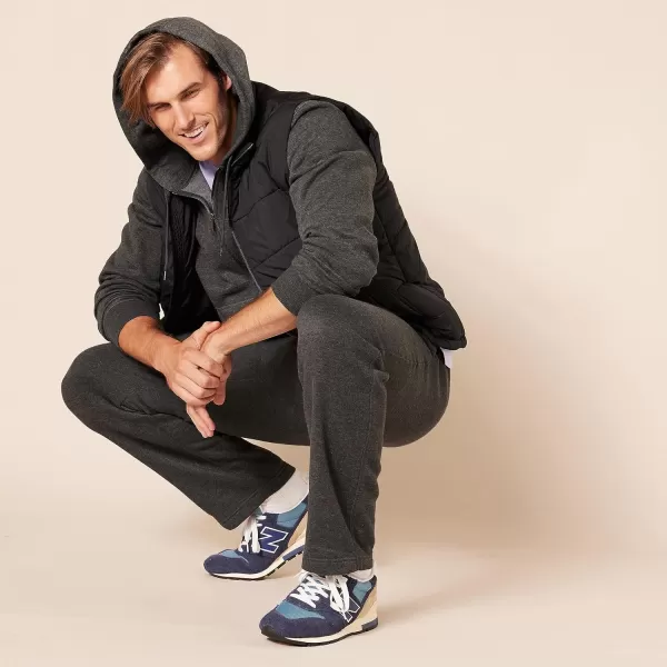 imageAmazon Essentials Mens FullZip Fleece Hoodie Available in Big ampamp TallCharcoal Heather