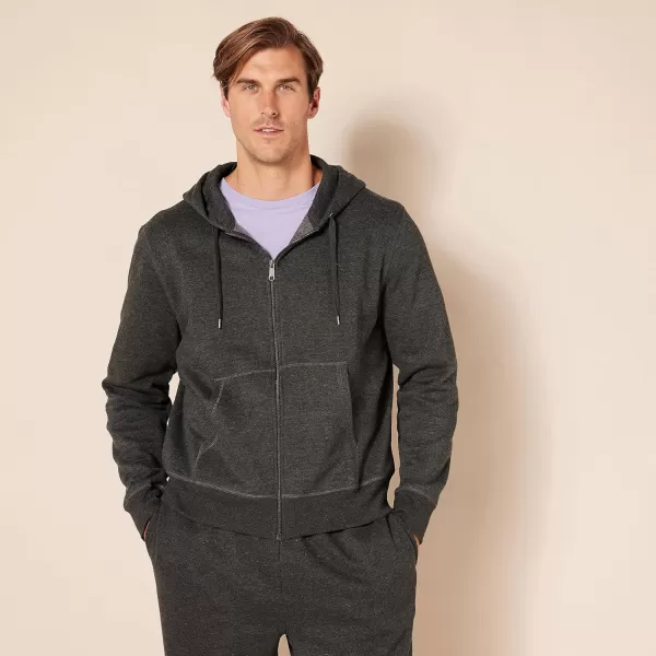 imageAmazon Essentials Mens FullZip Fleece Hoodie Available in Big ampamp TallCharcoal Heather