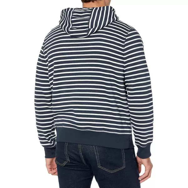 imageAmazon Essentials Mens FullZip Fleece Hoodie Available in Big ampamp TallNavy White Stripe