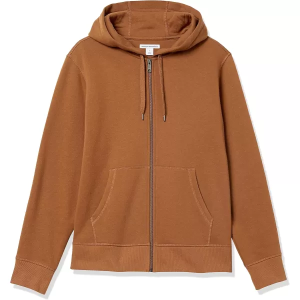 imageAmazon Essentials Mens FullZip Fleece Hoodie Available in Big ampamp TallToffee Brown