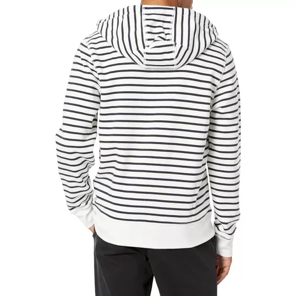 imageAmazon Essentials Mens FullZip Fleece Hoodie Available in Big ampamp TallWhite Stripe