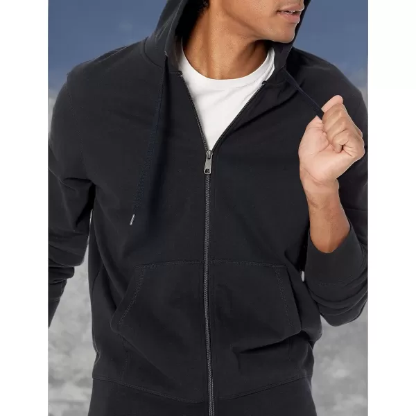 imageAmazon Essentials Mens Lightweight French Terry FullZip HoodieBlack