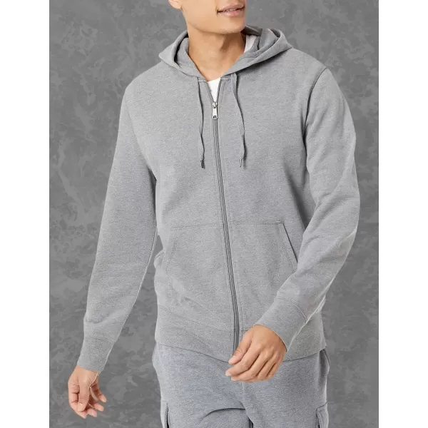 imageAmazon Essentials Mens Lightweight French Terry FullZip HoodieCharcoal Heather