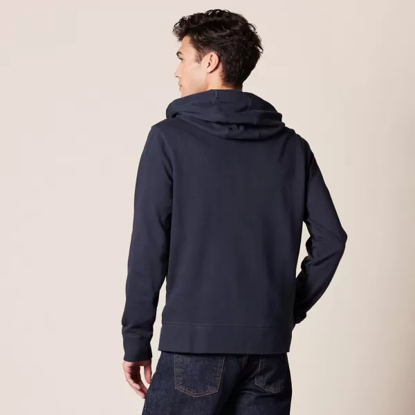 imageAmazon Essentials Mens Lightweight French Terry FullZip HoodieDark Navy