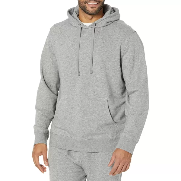 imageAmazon Essentials Mens Lightweight LongSleeve French Terry Hoodie Available in Big ampamp TallGrey Heather