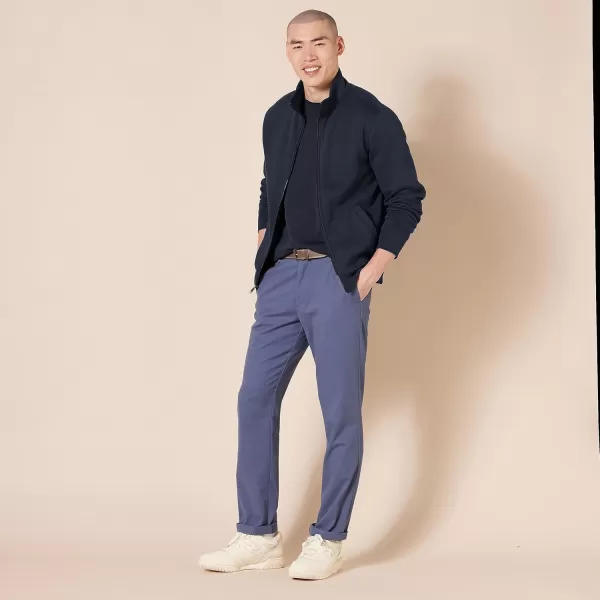 imageAmazon Essentials Mens Sweatshirt Mock Neck Fleece Zip UpNavy