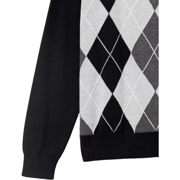 imageAmazon Essentials Mens VNeck Sweater Available in Big ampamp TallBlack Argyle