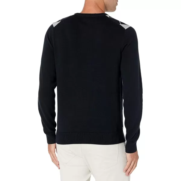 imageAmazon Essentials Mens VNeck Sweater Available in Big ampamp TallBlack Argyle