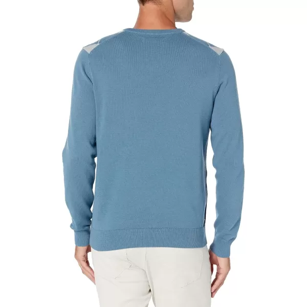 imageAmazon Essentials Mens VNeck Sweater Available in Big ampamp TallBlue Argyle