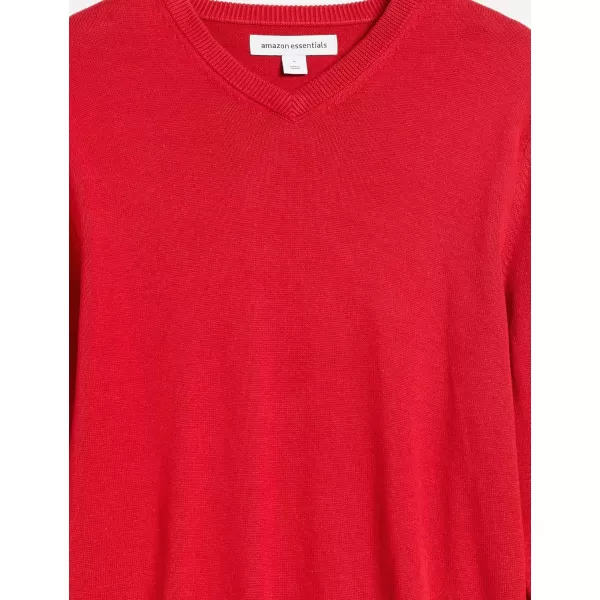 imageAmazon Essentials Mens VNeck Sweater Available in Big ampamp TallRed