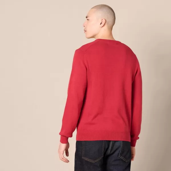 imageAmazon Essentials Mens VNeck Sweater Available in Big ampamp TallRed