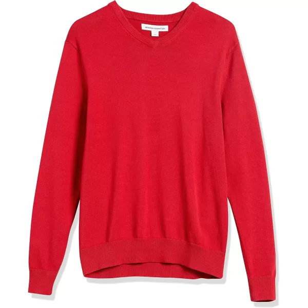 imageAmazon Essentials Mens VNeck Sweater Available in Big ampamp TallRed