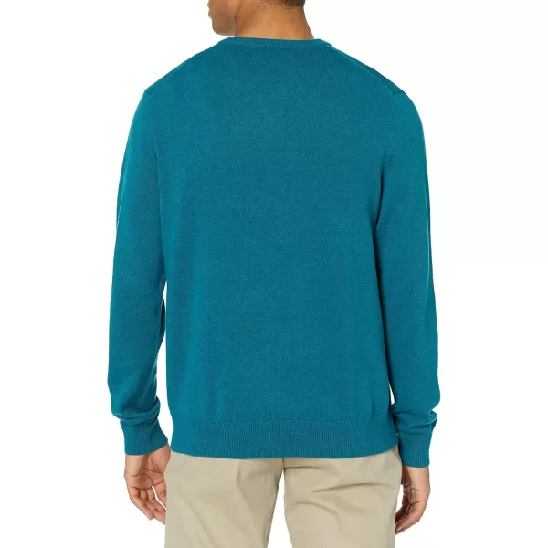 imageAmazon Essentials Mens VNeck Sweater Available in Big ampamp TallTeal Blue Heather