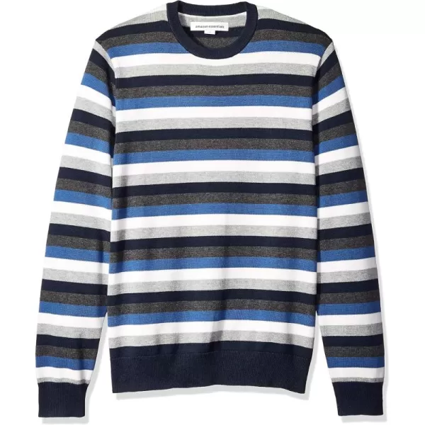 imageAmazon Essentials Mens Crewneck Sweater Available in Big ampamp TallMulticolor Stripe