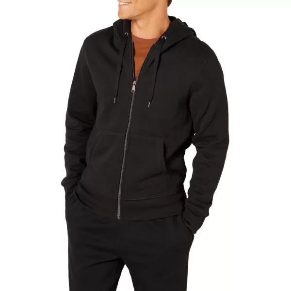 imageAmazon Essentials Mens FullZip Fleece Hoodie Available in Big ampamp TallBlack