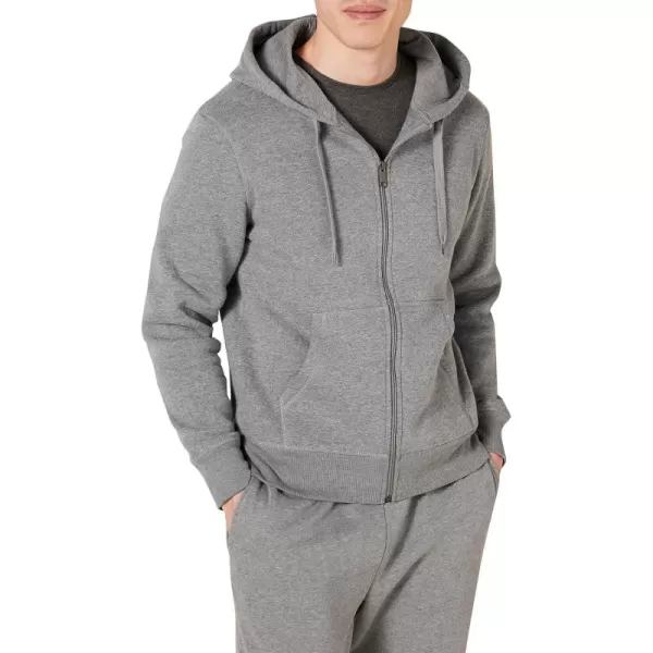 imageAmazon Essentials Mens FullZip Fleece Hoodie Available in Big ampamp TallLight Grey Heather