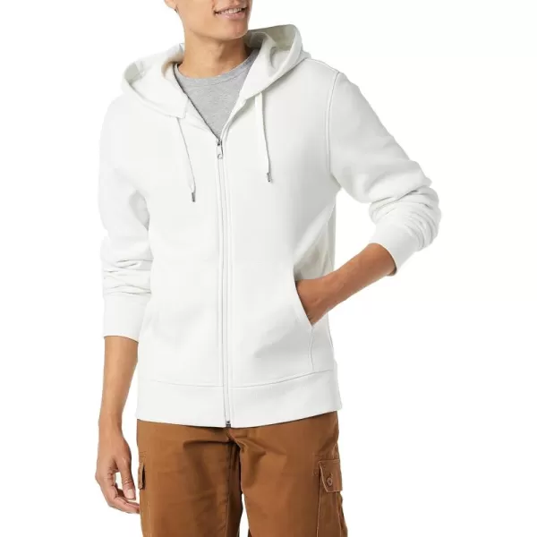 imageAmazon Essentials Mens FullZip Fleece Hoodie Available in Big ampamp TallWhite