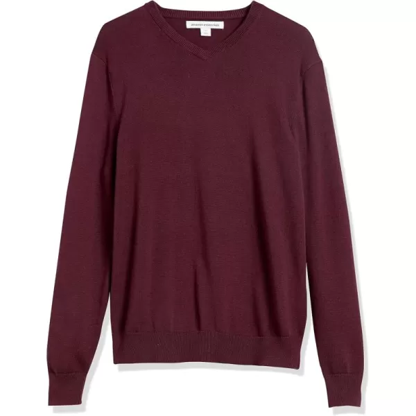 imageAmazon Essentials Mens VNeck Sweater Available in Big ampamp TallBurgundy