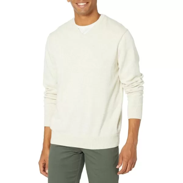 imageAmazon Essentials Mens VNeck Sweater Available in Big ampamp TallOatmeal Heather