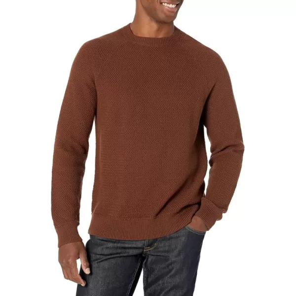 imageAmazon Essentials Oversized Crewneck Sweatshirt for Men Textured CottonDeep Brown