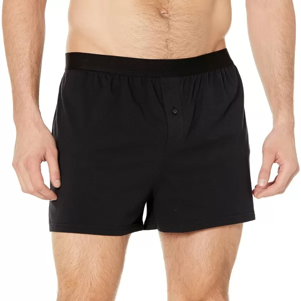 imageAmazon Essentials Cotton Jersey Boxers  Mens Underwear Available in Big ampamp Tall Pack of 5Black