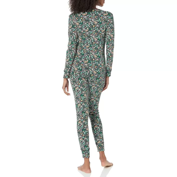 imageAmazon Essentials Cute Pajama Sets for Women SnugFit Cotton Sleepwear Available in Plus SizeBlack Folkloric