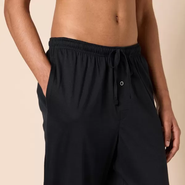 imageAmazon Essentials Mens Cotton Knit Pajama PantBlack
