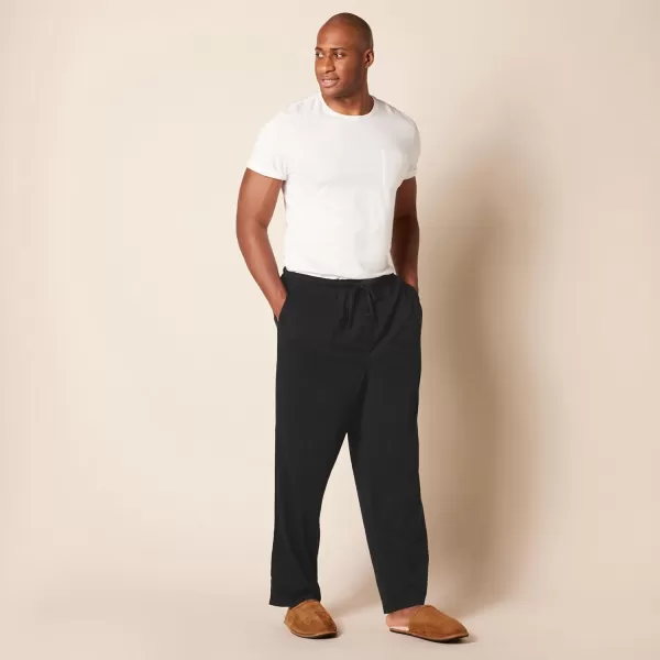 imageAmazon Essentials Mens Cotton Knit Pajama PantBlack