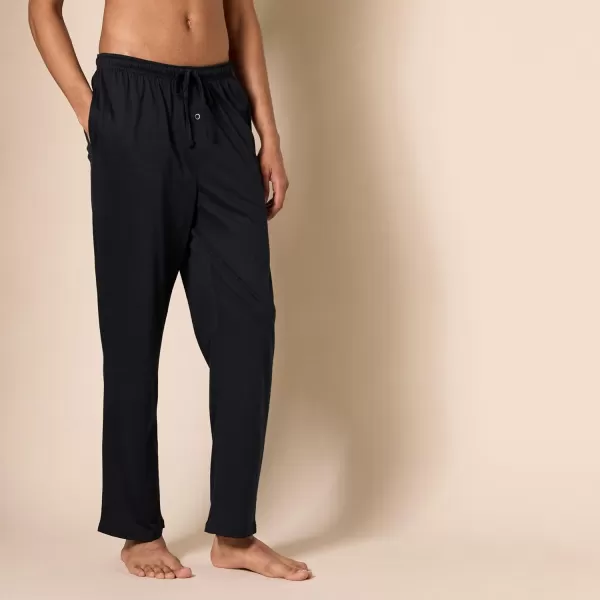 imageAmazon Essentials Mens Cotton Knit Pajama PantBlack