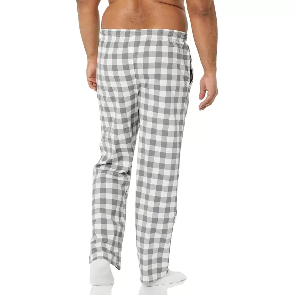 imageAmazon Essentials Mens Cotton Knit Pajama PantGrey Buffalo Check