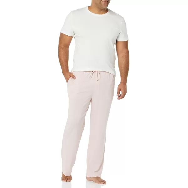 imageAmazon Essentials Mens Cotton Knit Pajama PantPale Pink