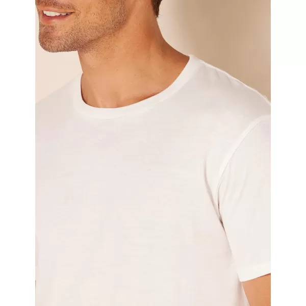 imageAmazon Essentials Mens Crew Neck TShirts Pack of 6 Versatile BasicsWhite