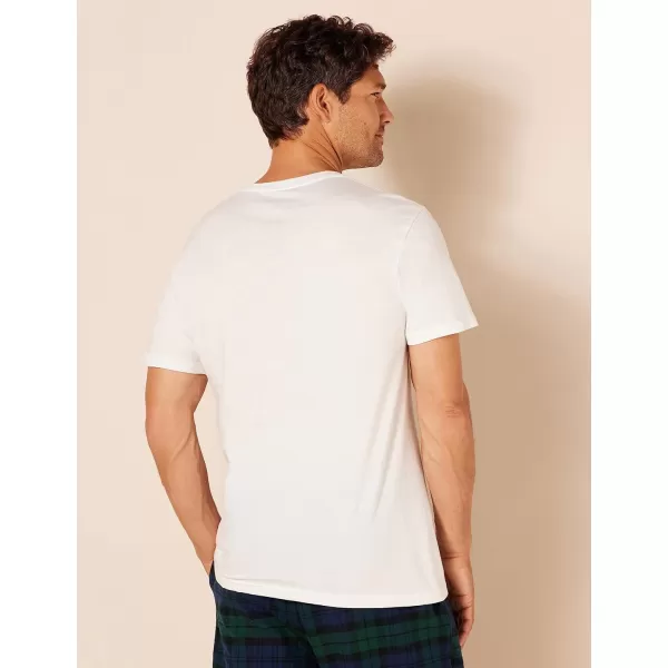 imageAmazon Essentials Mens Crew Neck TShirts Pack of 6 Versatile BasicsWhite