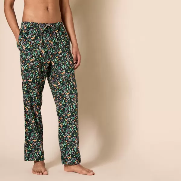 imageAmazon Essentials Mens Flannel Pajama Pant Available in Big ampamp TallBlack Folkloric