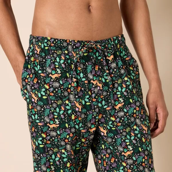 imageAmazon Essentials Mens Flannel Pajama Pant Available in Big ampamp TallBlack Folkloric