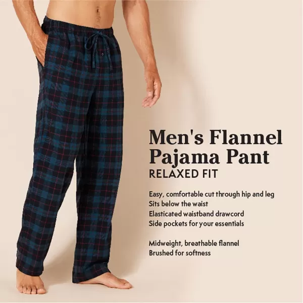 imageAmazon Essentials Mens Flannel Pajama Pant Available in Big ampamp TallBlack Red Buffalo Plaid